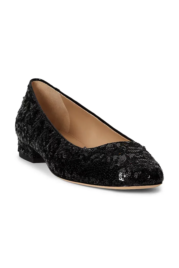 Lauren Ralph Lauren Балеринки Emellie Bllt в черно 802977878001