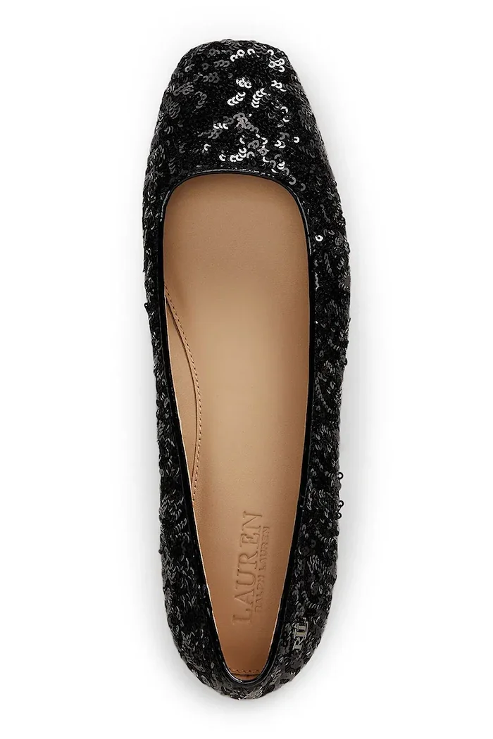 Lauren Ralph Lauren Балеринки Emellie Bllt в черно 802977878001