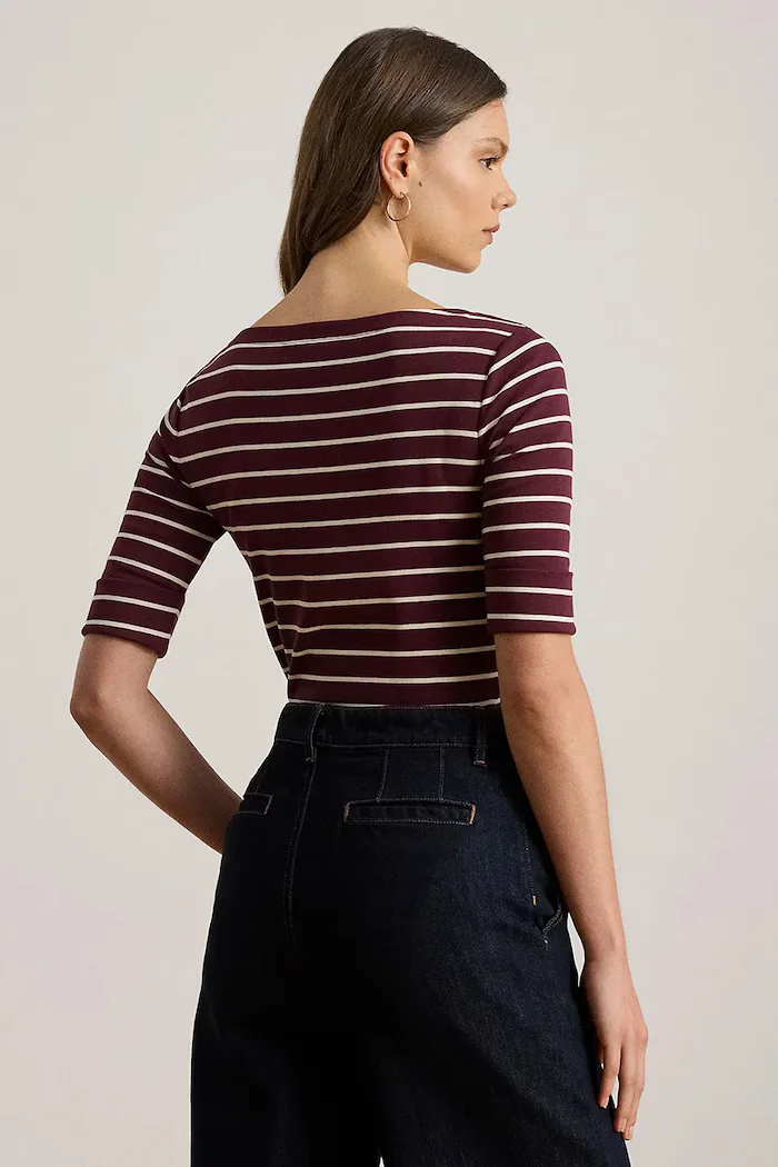 Lauren Ralph Lauren Блуза с дълги ръкави дамска в бордо 200P03723