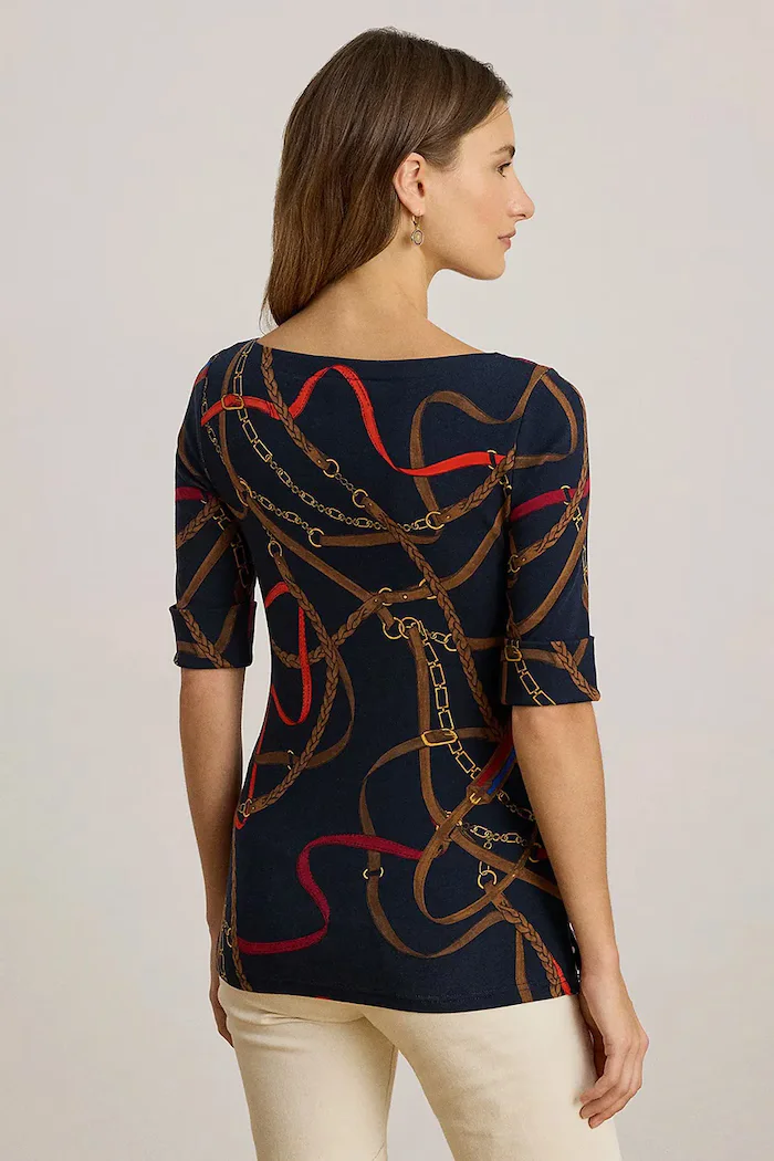 Lauren Ralph Lauren Блуза с дълги ръкави дамска в тъмносиньо 200P03722