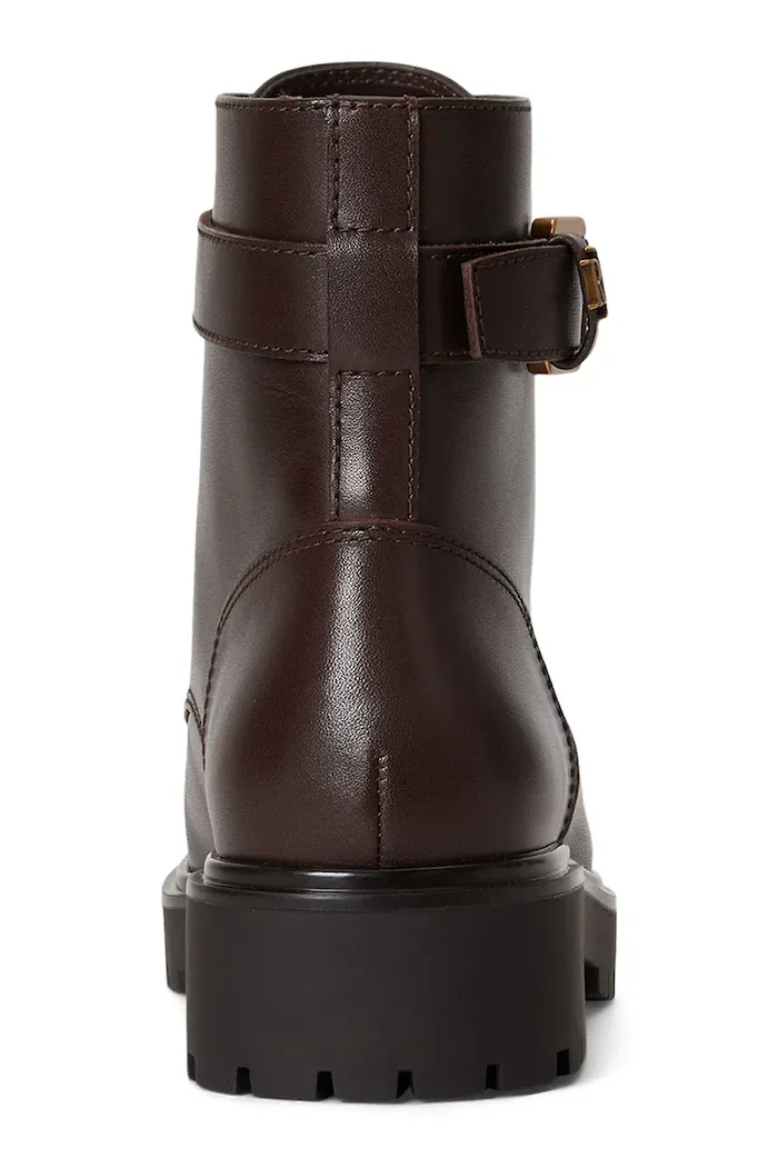 Lauren Ralph Lauren боти челси дамски от кожа Allyson Logo кафяви 802P12046003