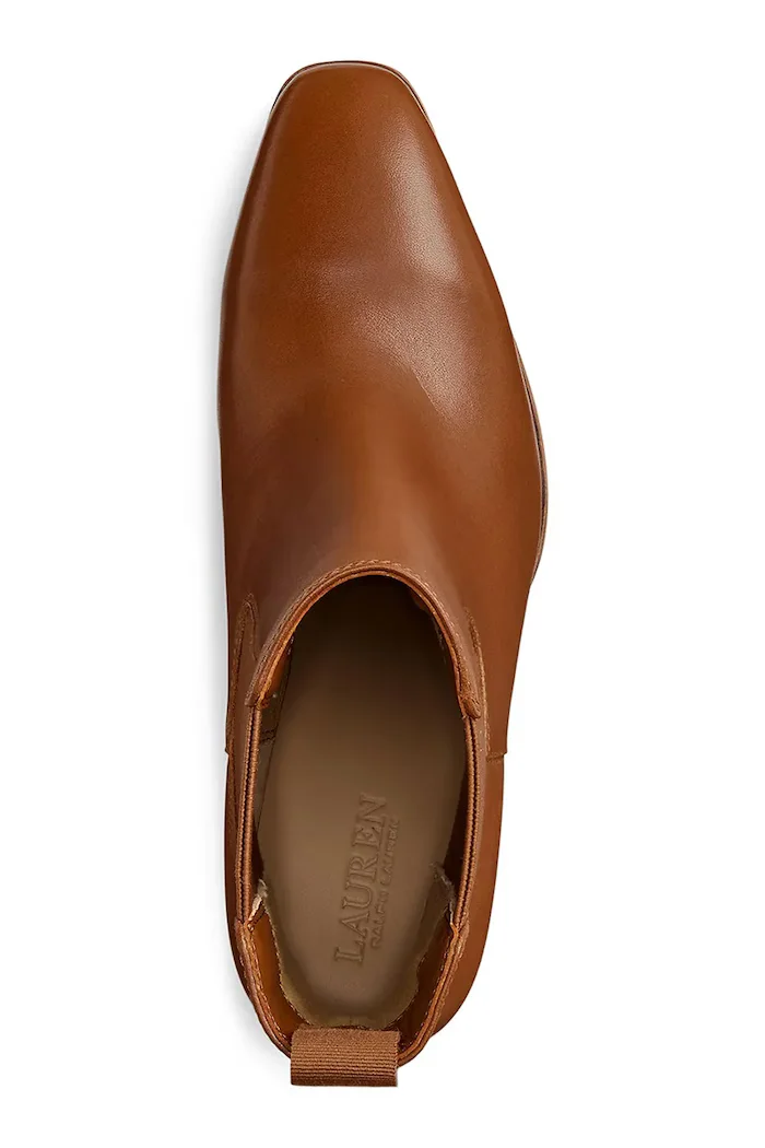 Lauren Ralph Lauren боти челси дамски от кожа Rlyn Bte Hl кафяви 802P15661001