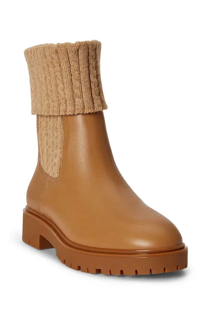 Lauren Ralph Lauren боти дамски от кожа Allyson Cbl кафяви 802P17088002
