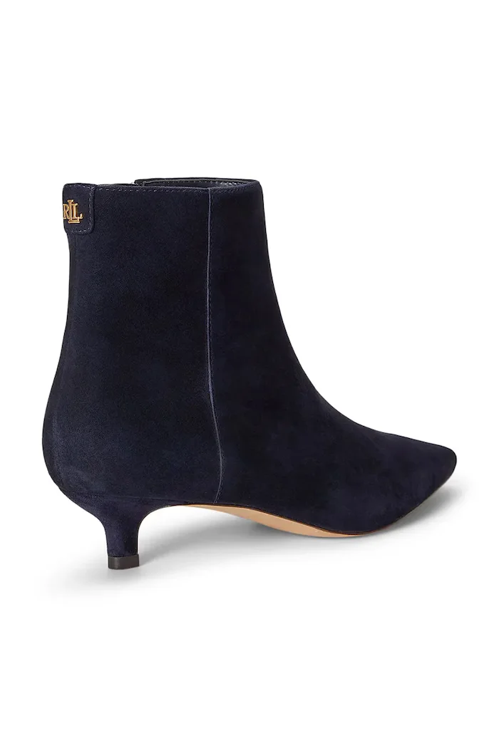 Lauren Ralph Lauren боти дамски от велур Frncsa Bt Hl тъмносини 802P15722004