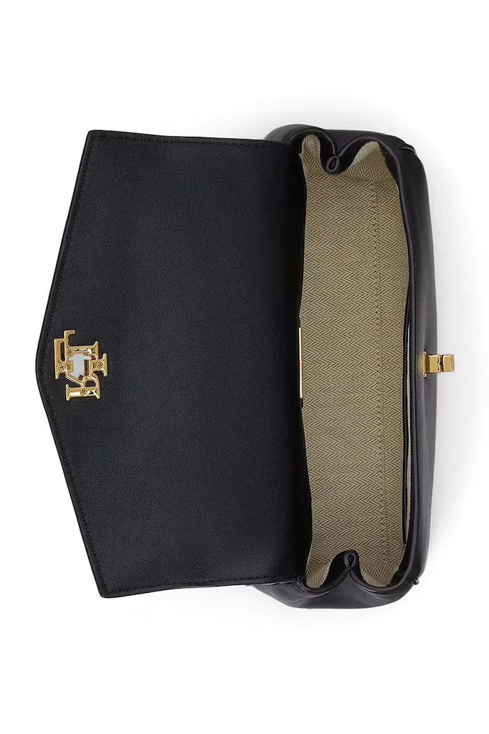 Lauren Ralph Lauren чанта crossbody дамска от кожа черна 431P15611
