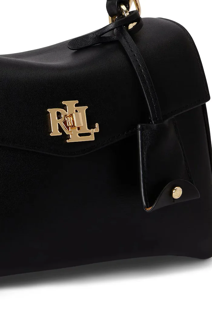Lauren Ralph Lauren чанта crossbody дамска от кожа черна 431P15611