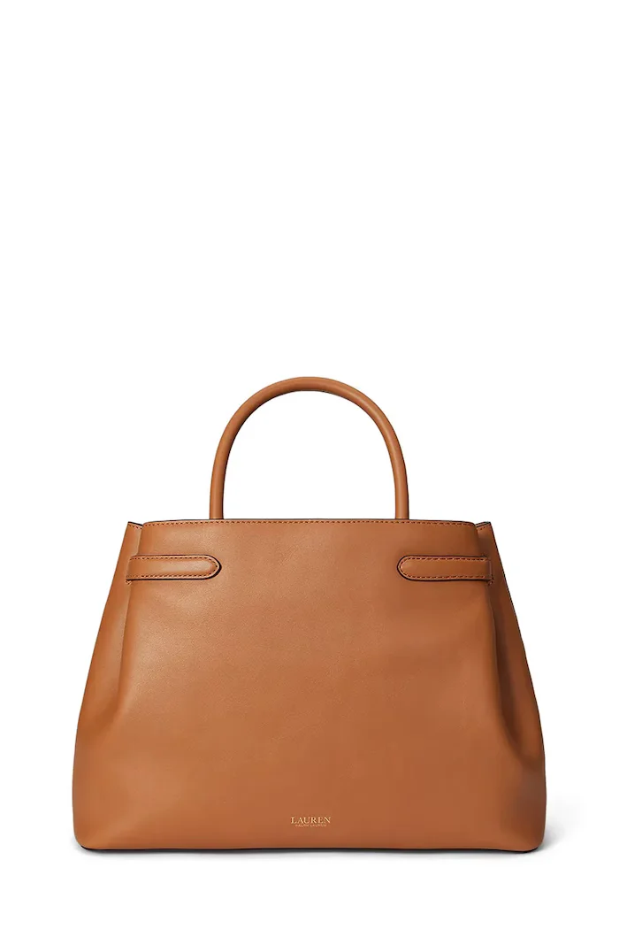 Lauren Ralph Lauren чанта crossbody дамска от кожа кафява 431P03417