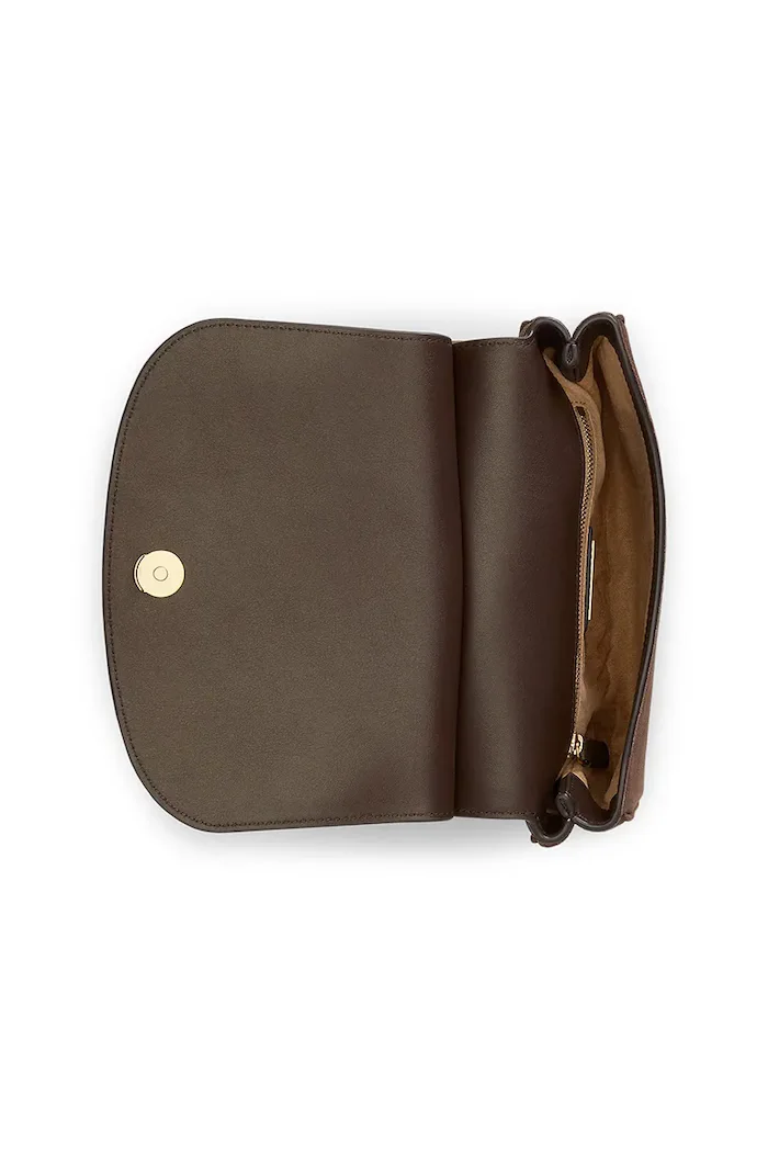 Lauren Ralph Lauren чанта crossbody дамска от велур кафява 431P15642