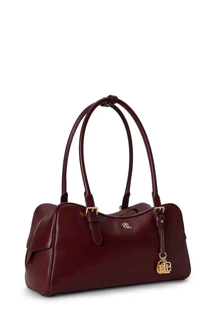 Lauren Ralph Lauren чанта тип багета дамска от кожа бордо 431P06068