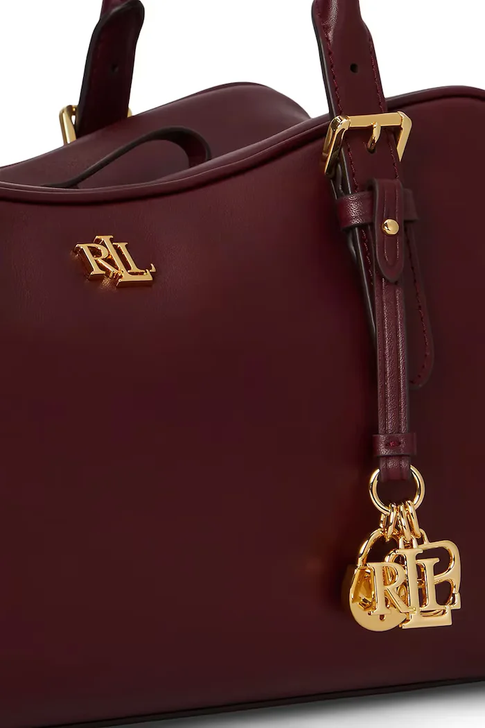 Lauren Ralph Lauren чанта тип багета дамска от кожа бордо 431P06068