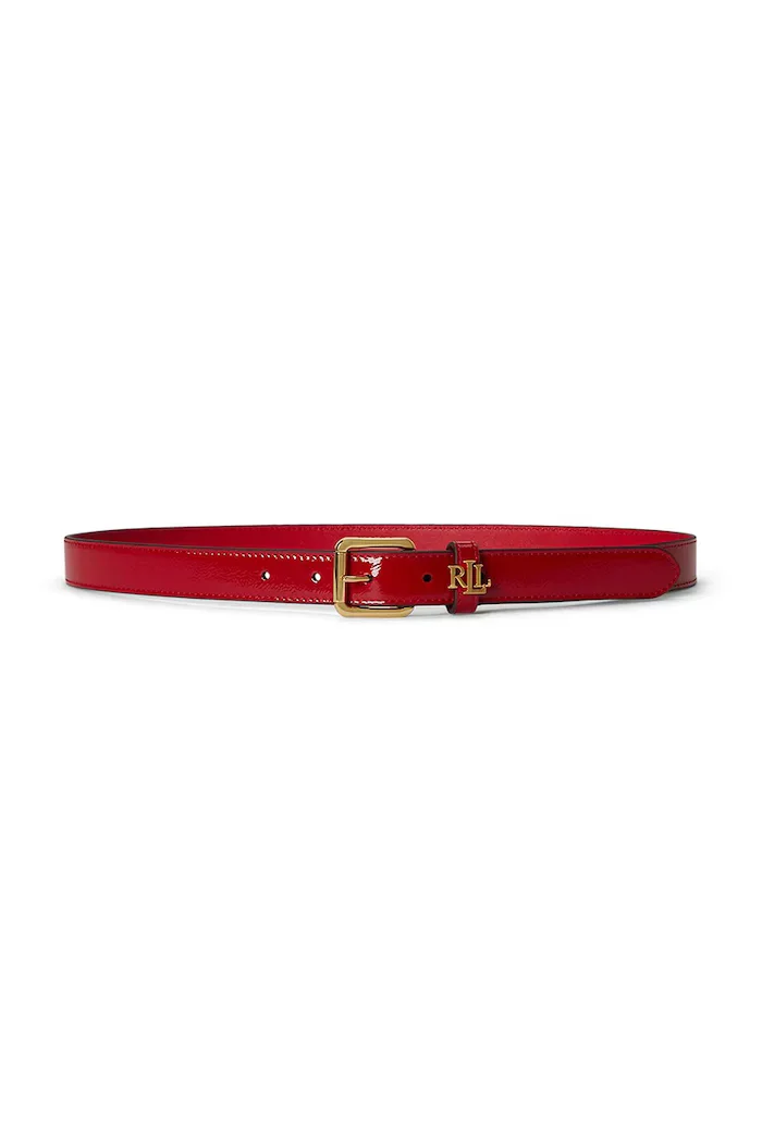 Lauren Ralph Lauren дамски колан от кожа червен 412P10153