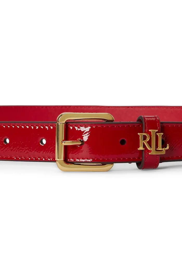 Lauren Ralph Lauren дамски колан от кожа червен 412P10153