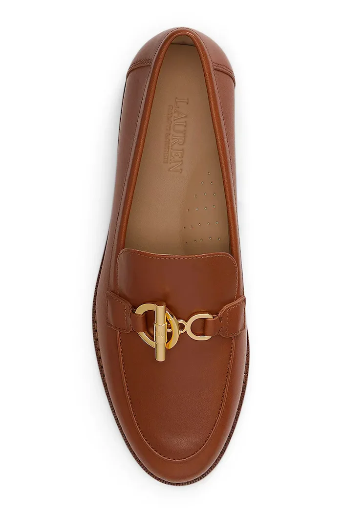 Lauren Ralph Lauren дамски кожени мокасини Blaike Loafer кафяви 802P10534002