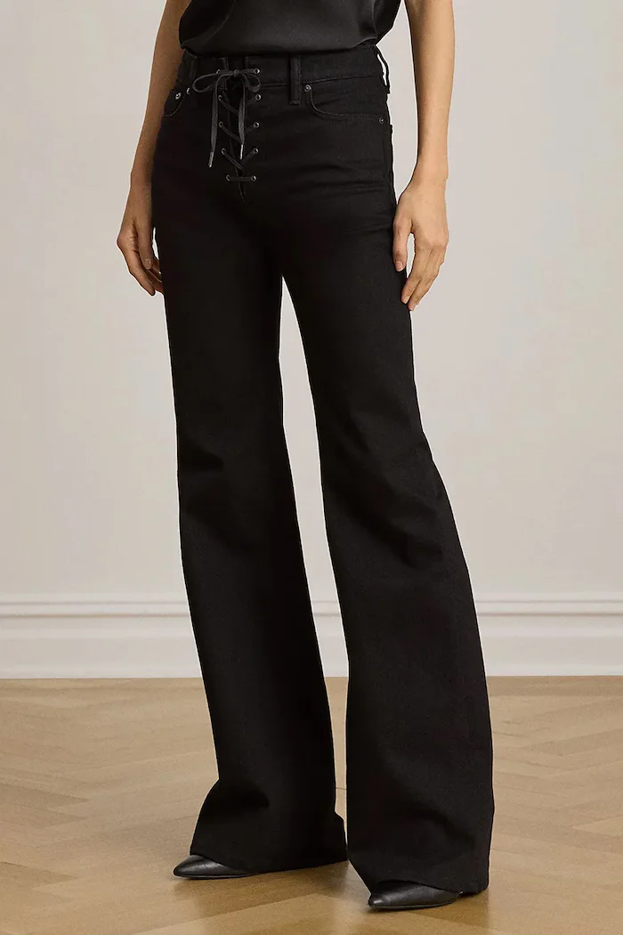Lauren Ralph Lauren дънки flare дамски черни 200P14148