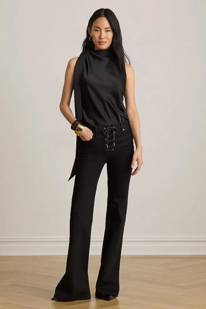 Lauren Ralph Lauren дънки flare дамски черни 200P14148