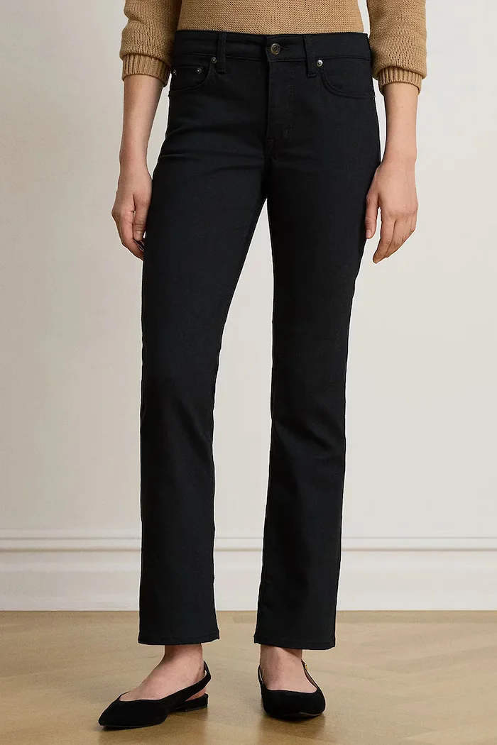 Lauren Ralph Lauren дънки straight дамски черни 200B32887