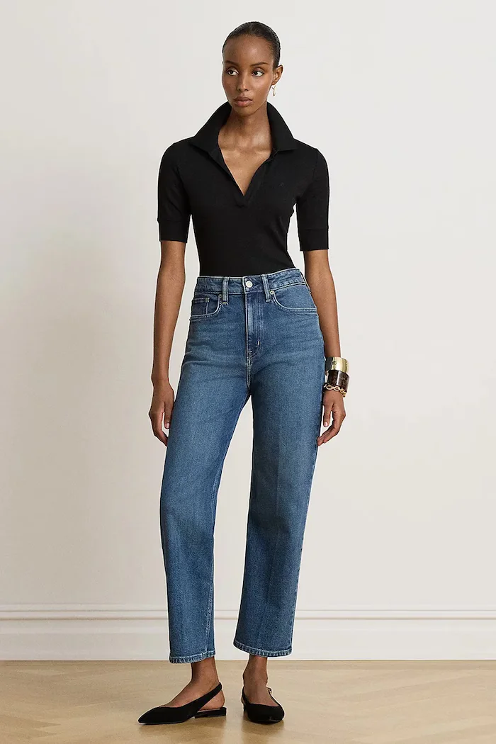 Lauren Ralph Lauren дънки straight дамски сини 200B24169