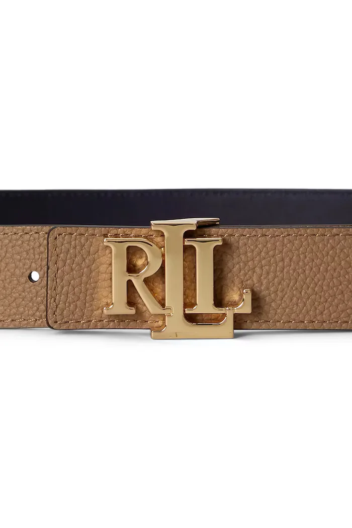 Lauren Ralph Lauren двустранен колан дамски от кожа бежов 412P06812