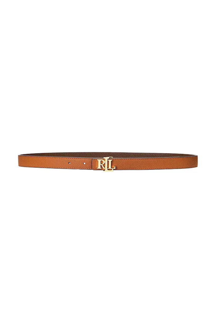 Lauren Ralph Lauren двустранен колан дамски от кожа кафяв 412912038