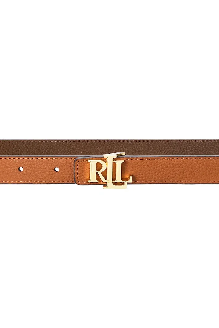 Lauren Ralph Lauren двустранен колан дамски от кожа кафяв 412912038