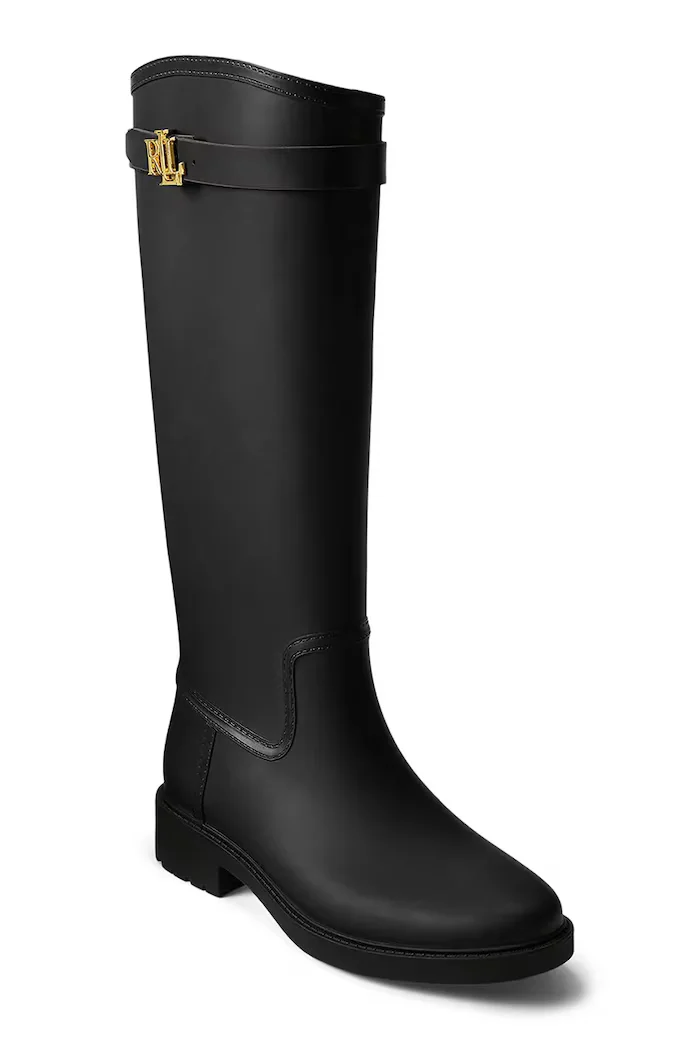 Lauren Ralph Lauren Гумени ботуши Portiah в черно 802980678001