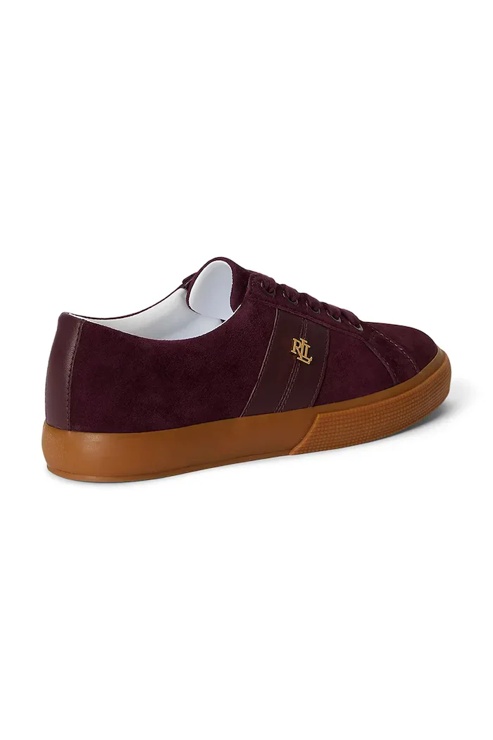 Lauren Ralph Lauren Janson II маратонки дамски от велур бордо 802868344010