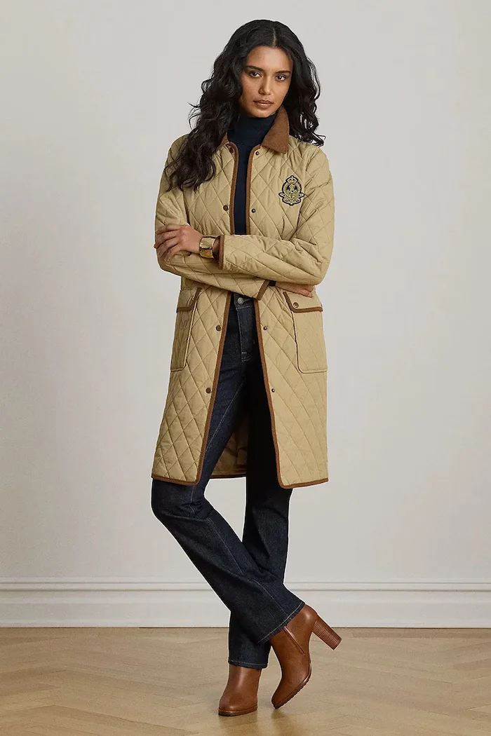 Lauren Ralph Lauren капитонирано яке дамско бежово 297P18059