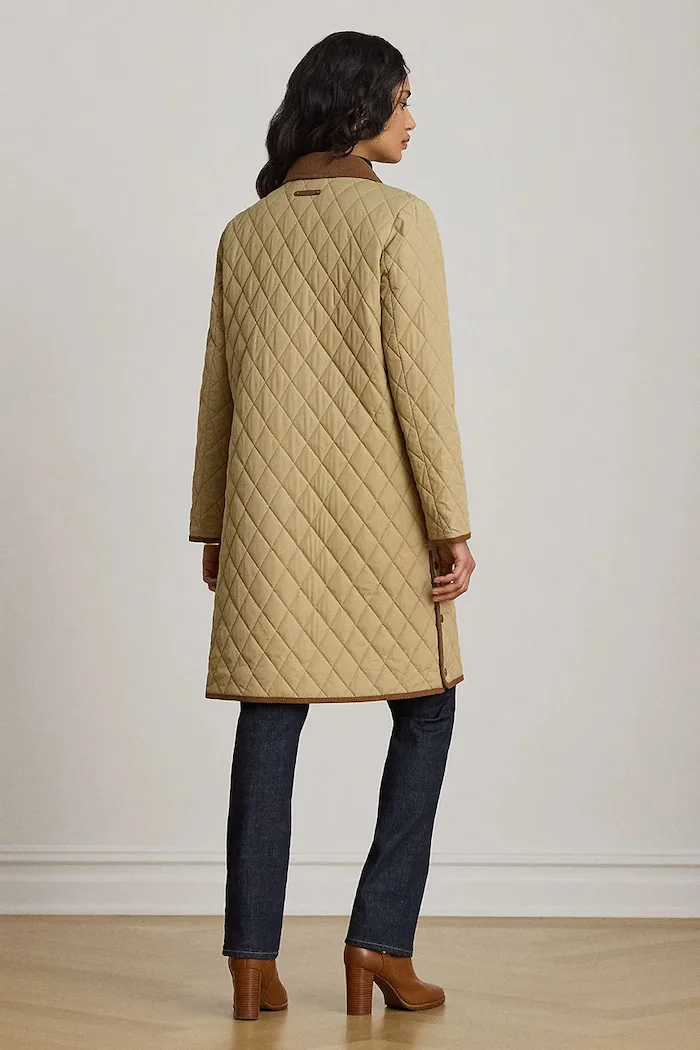 Lauren Ralph Lauren капитонирано яке дамско бежово 297P18059