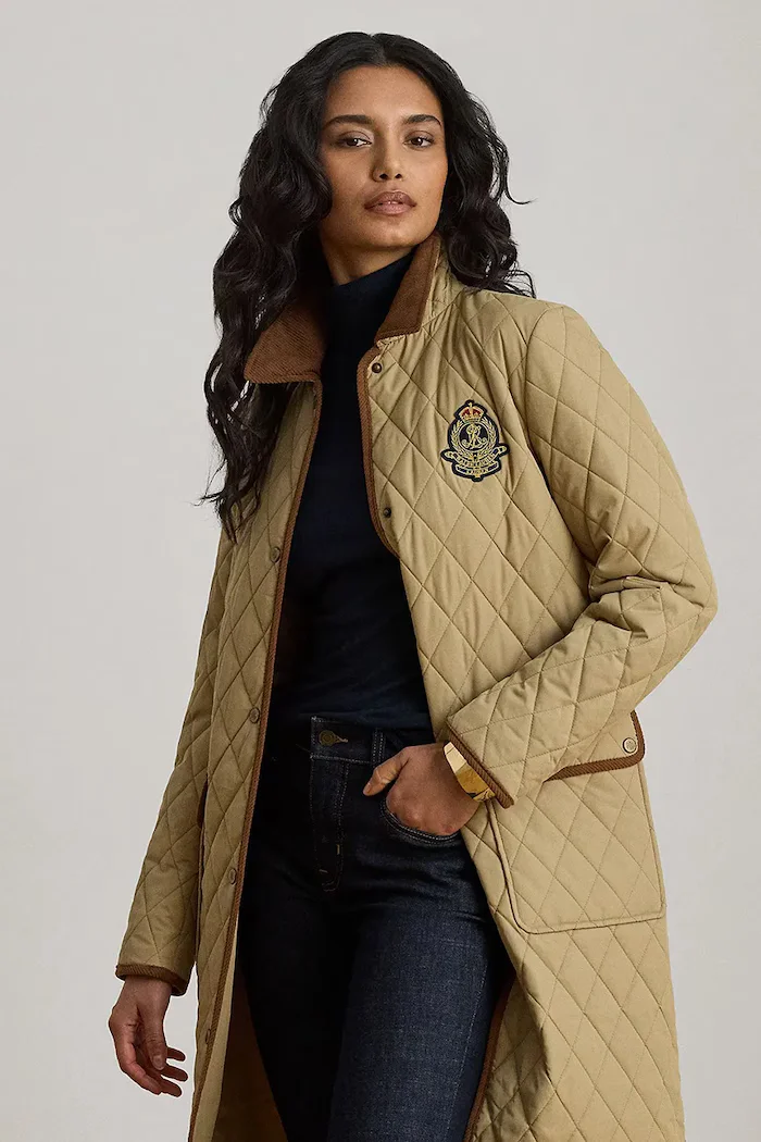 Lauren Ralph Lauren капитонирано яке дамско бежово 297P18059