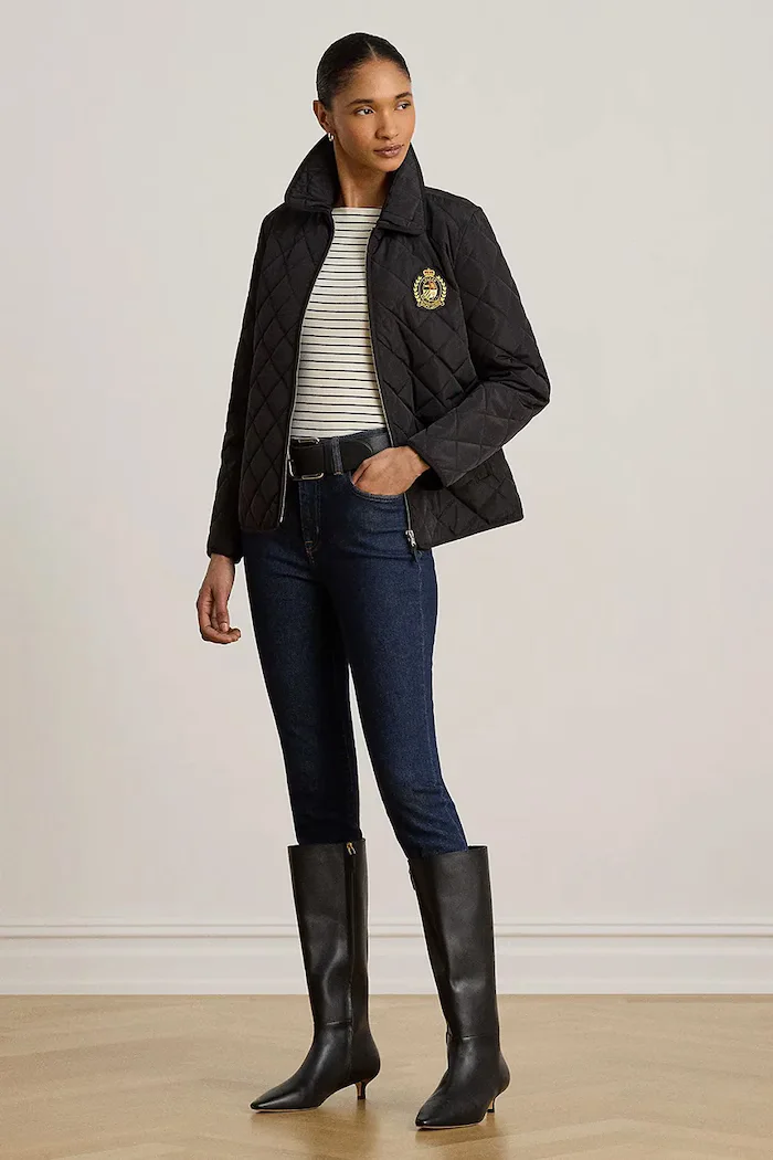 Lauren Ralph Lauren капитонирано яке дамско черно 297979539