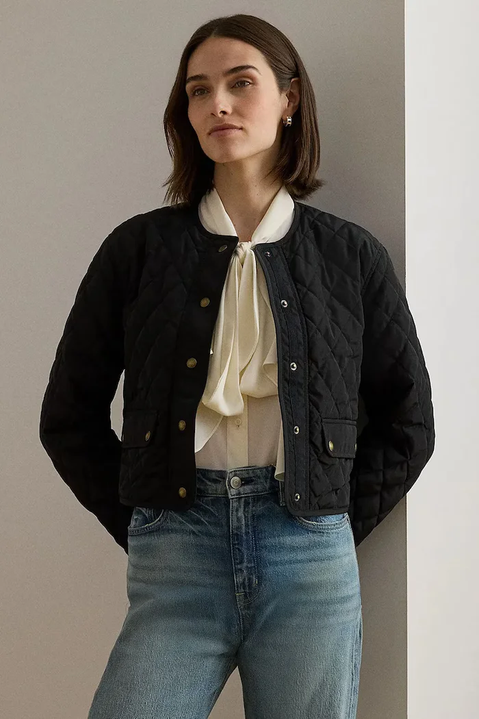 Lauren Ralph Lauren късо яке дамско черно 200979813