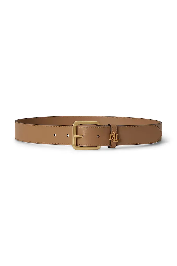 Lauren Ralph Lauren колан дамски от кожа бежов 412968765