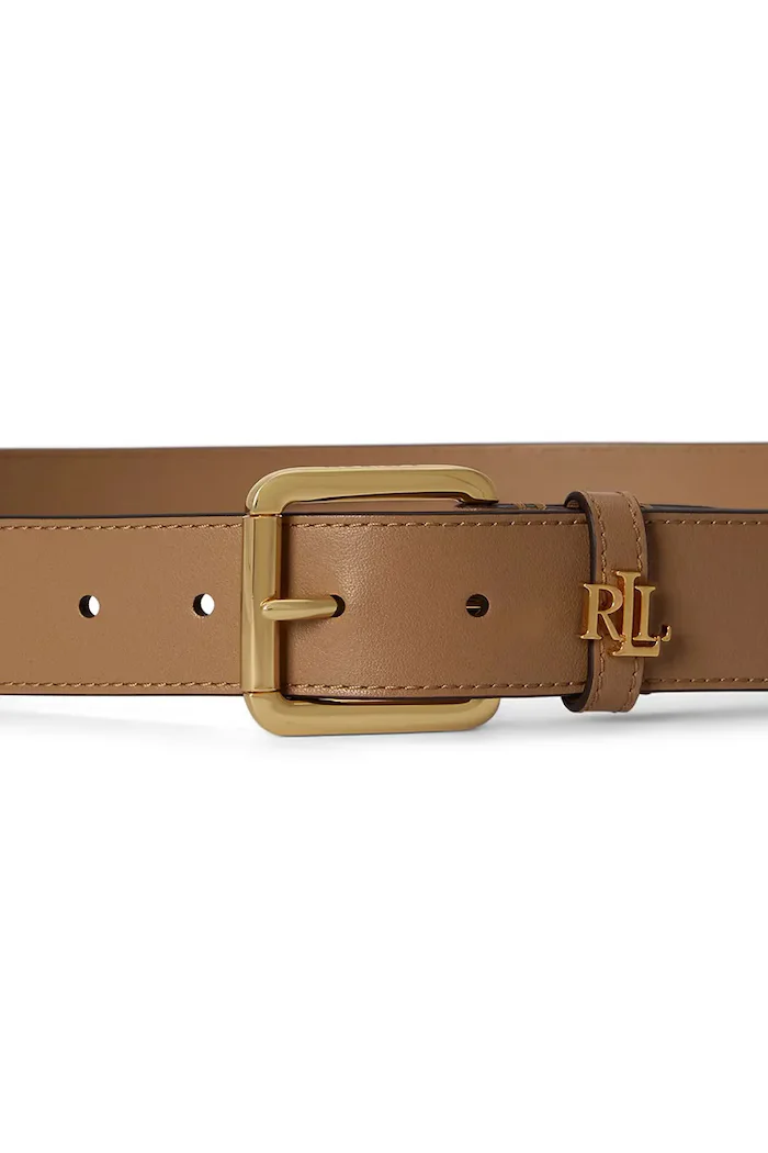 Lauren Ralph Lauren колан дамски от кожа бежов 412968765