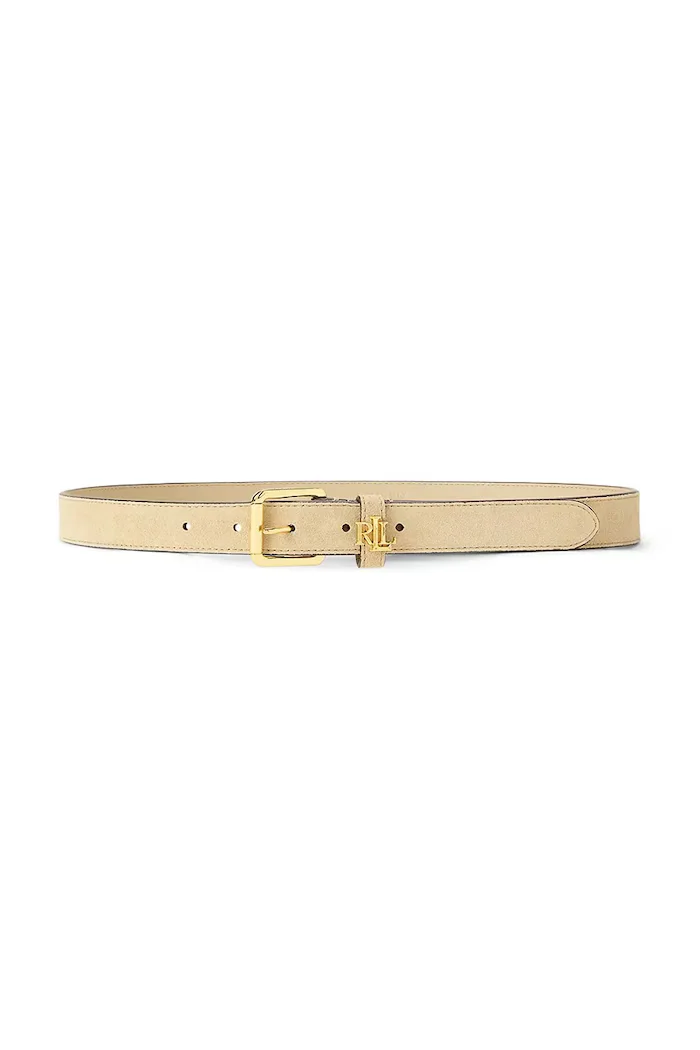 Lauren Ralph Lauren колан дамски от кожа бежов 412978433