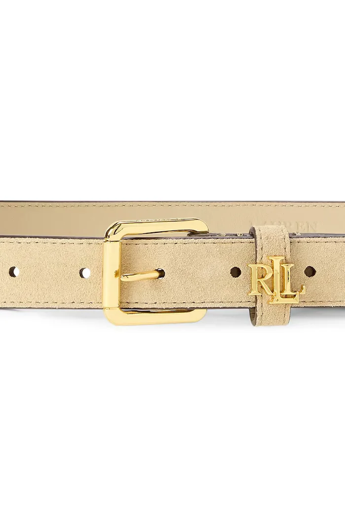Lauren Ralph Lauren колан дамски от кожа бежов 412978433