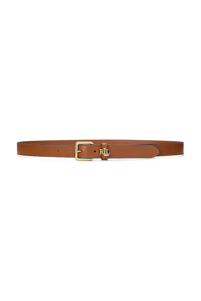 Lauren Ralph Lauren колан дамски от кожа кафяв 412968763