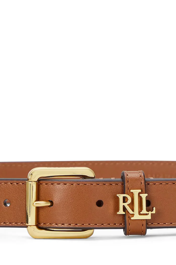 Lauren Ralph Lauren колан дамски от кожа кафяв 412968763