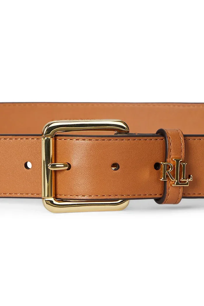 Lauren Ralph Lauren колан дамски от кожа кафяв 412968765
