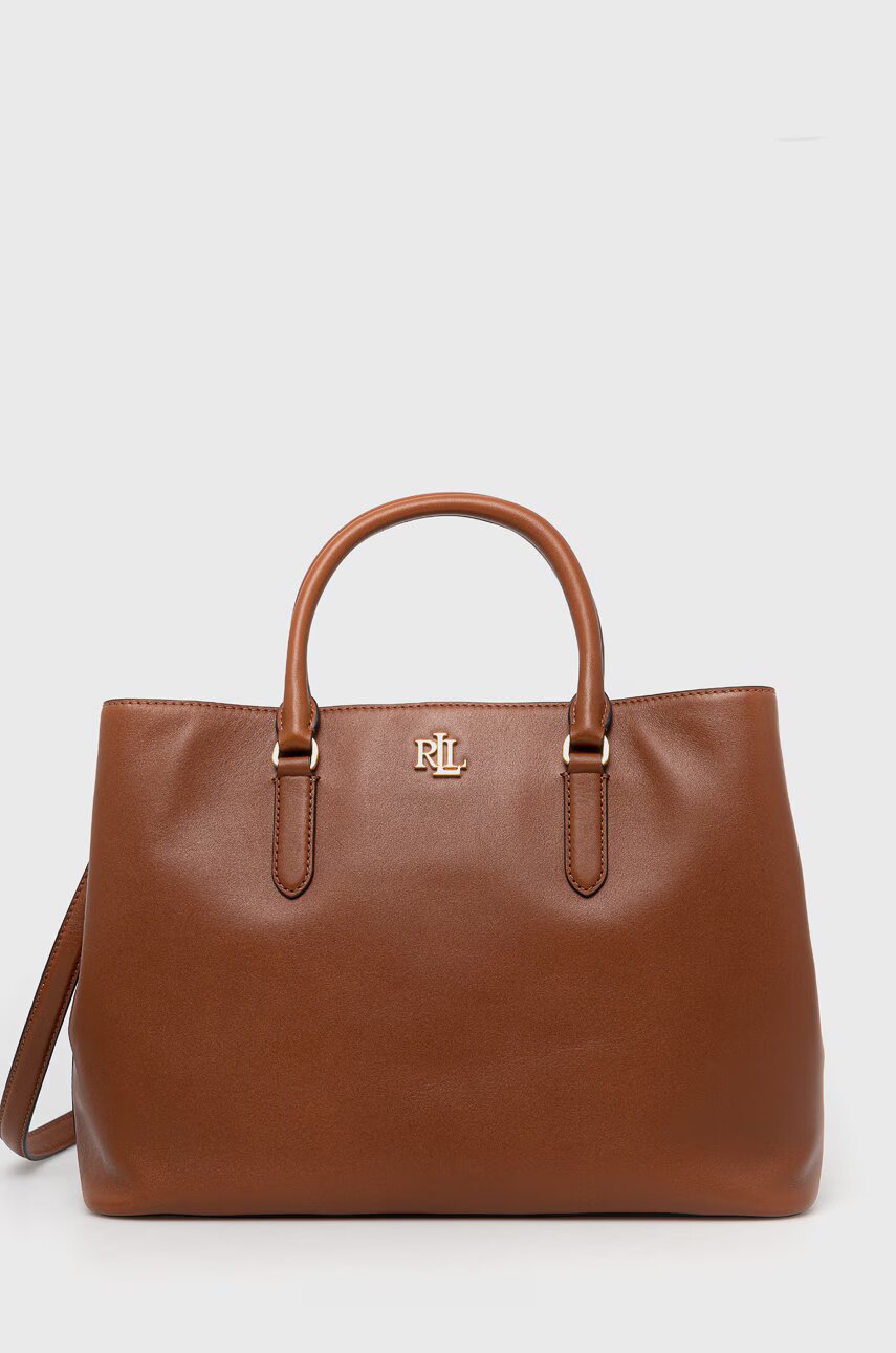 Lauren Ralph Lauren Кожена чанта Lauren Ralph