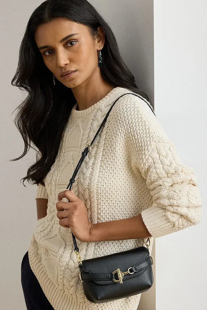 Lauren Ralph Lauren Кожена чанта в черно 431P04297