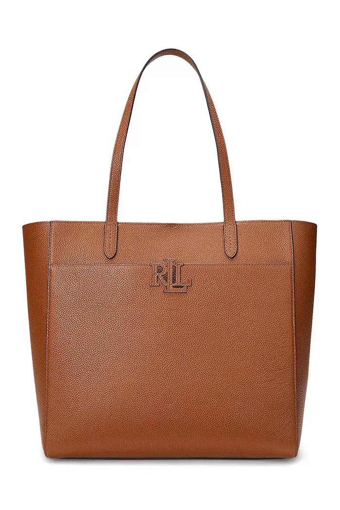 Lauren Ralph Lauren Кожена чанта в кафяво 431960183