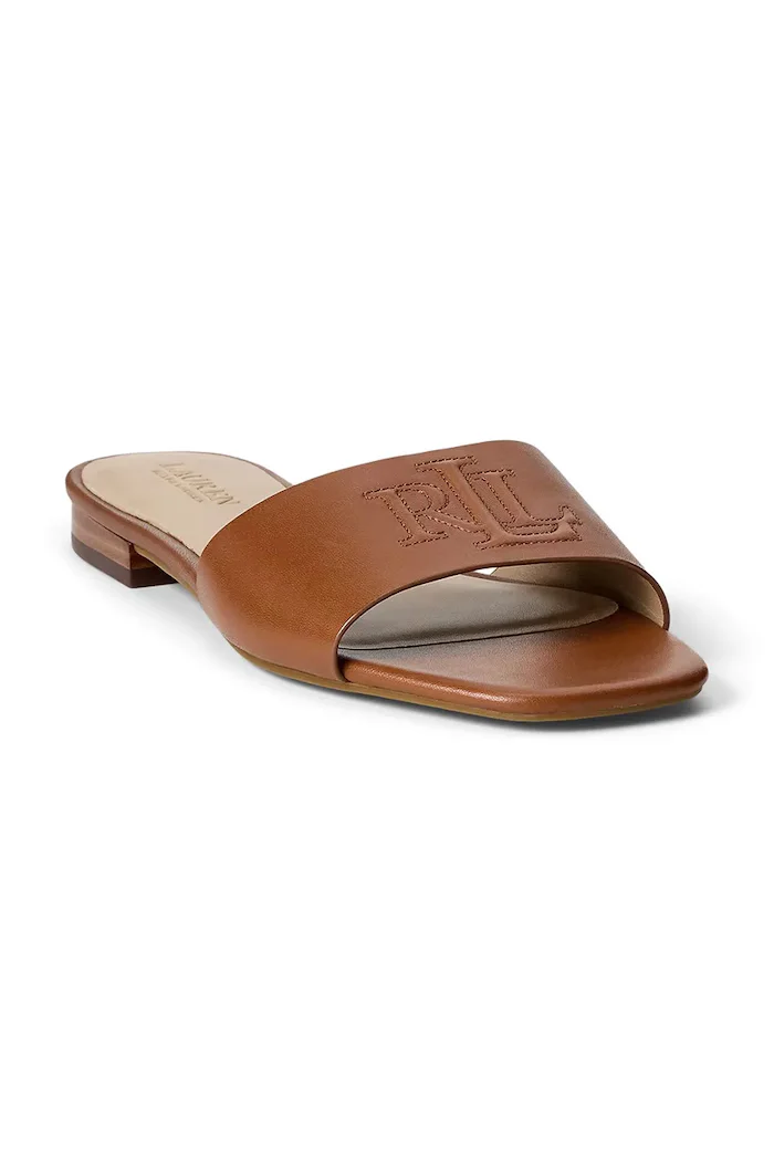 Lauren Ralph Lauren Кожени чехли Everley Sld в кафяво 802959142002