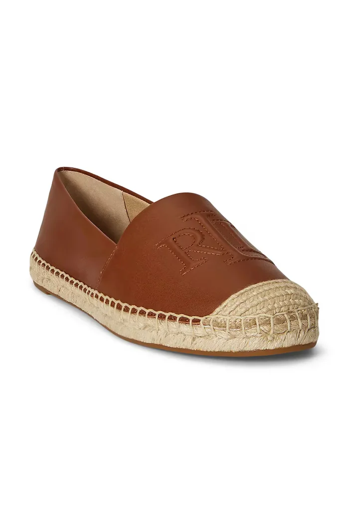 Lauren Ralph Lauren Кожени еспадрили Cameryn Lg 2 в кафяво 802P04415003
