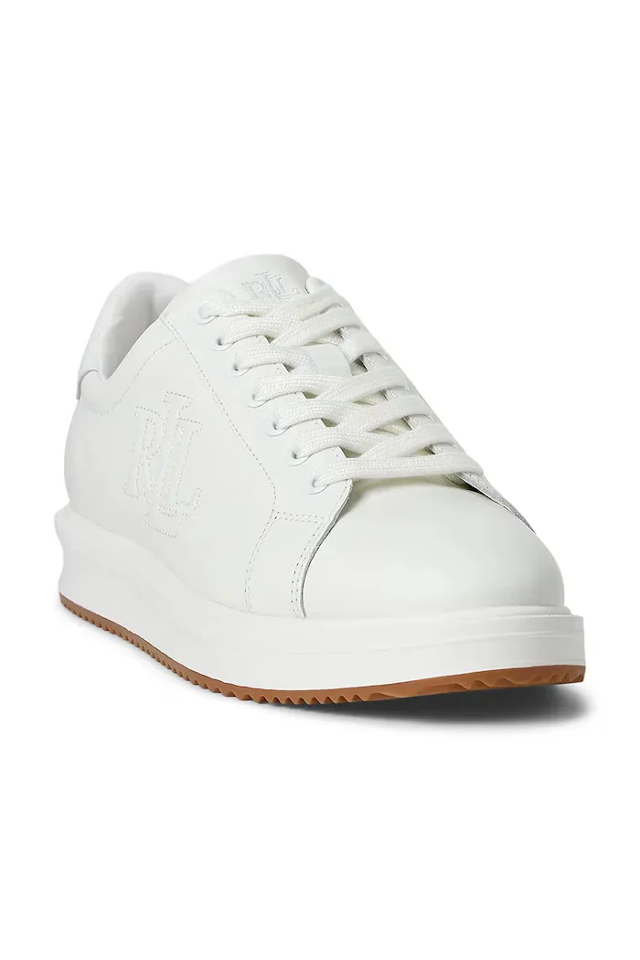 Lauren Ralph Lauren Кожени маратонки Ainsley в бяло 802959228001