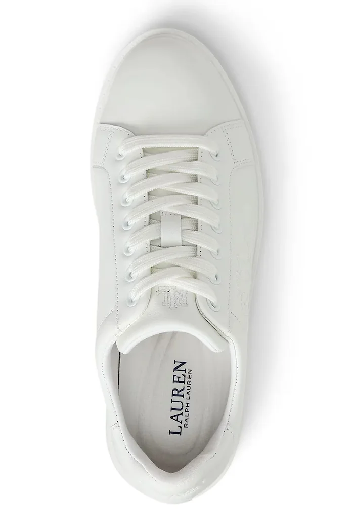 Lauren Ralph Lauren Кожени маратонки Ainsley в бяло 802959228001