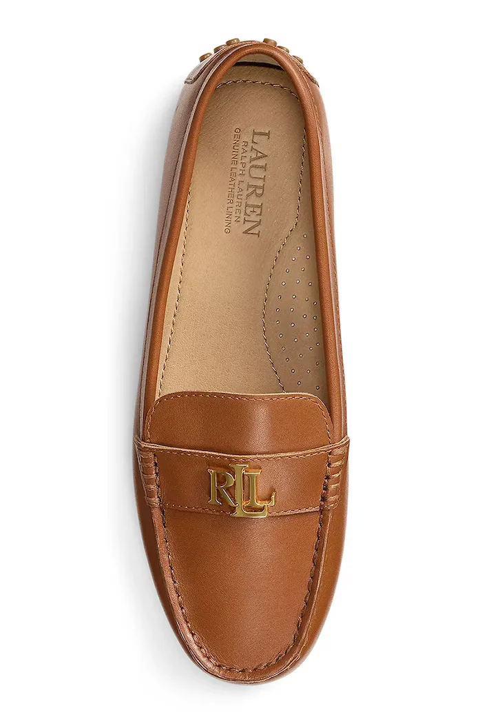 Lauren Ralph Lauren Кожени мокасини Barnsbury в кафяво с равна подметка 802P09040002