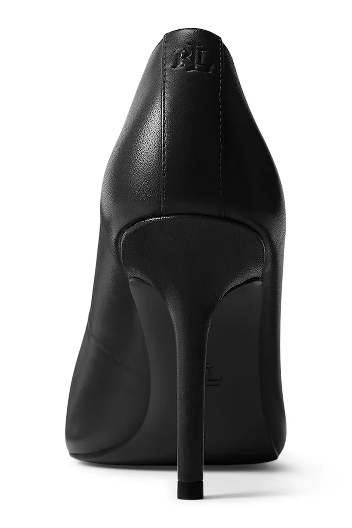 Lauren Ralph Lauren Кожени обувки с тънък ток Lindella II в черно 802P09032001
