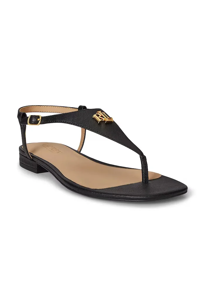 Lauren Ralph Lauren Кожени сандали Everley 2 в черно 802982881002