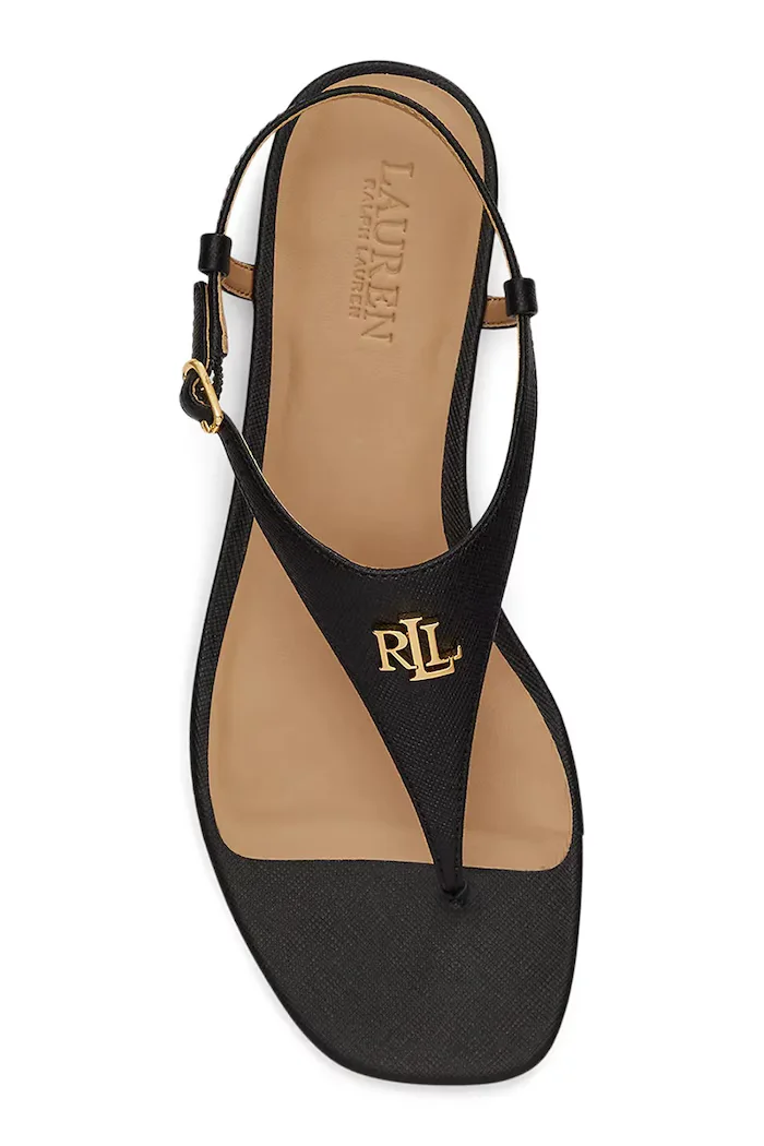 Lauren Ralph Lauren Кожени сандали Everley 2 в черно 802982881002