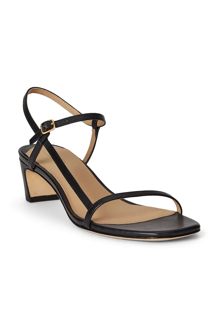 Lauren Ralph Lauren Кожени сандали Laine Md Hl в черно 802P00097001